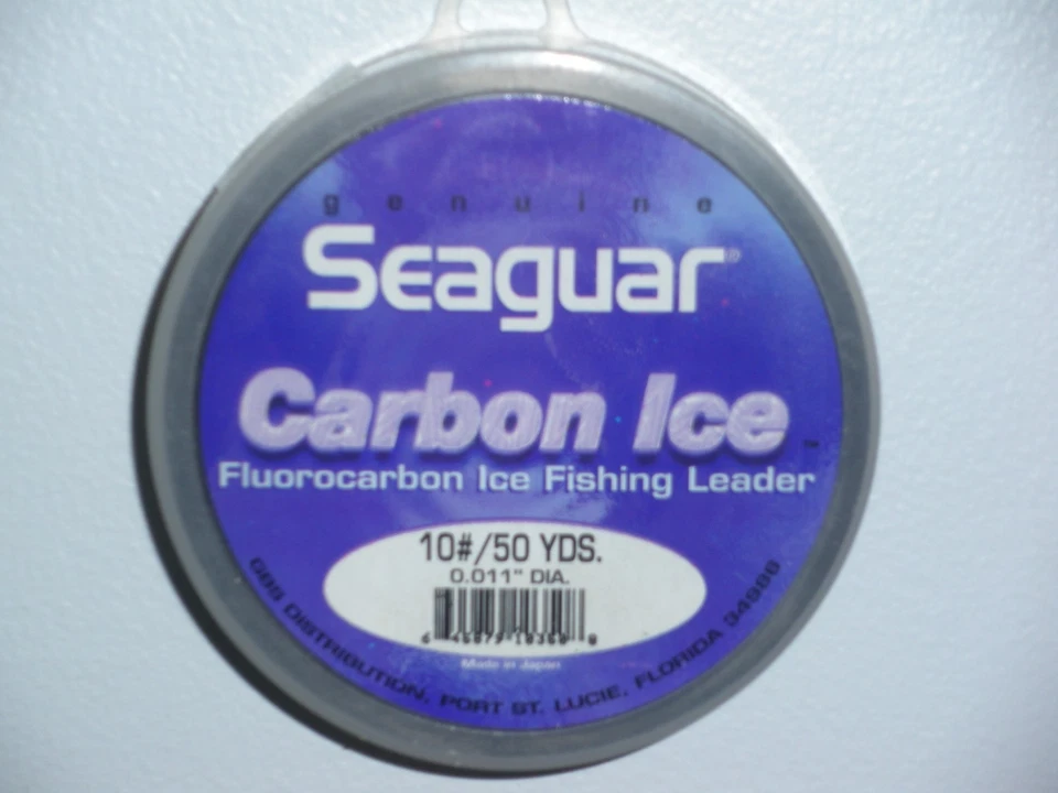 Paquete de 6 líneas de pesca en hielo fluorocarbono hielo carbono Seaguar 50 yardas 2 o 10 lb. Foto 1 de 1