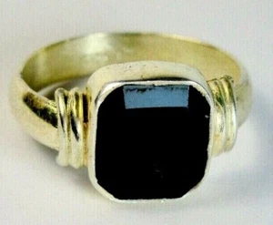 925 ST. SILVER RING, WITH 3 Ct. 10x9 MM GROSSULAR GARNET, Size N - Picture 1 of 5