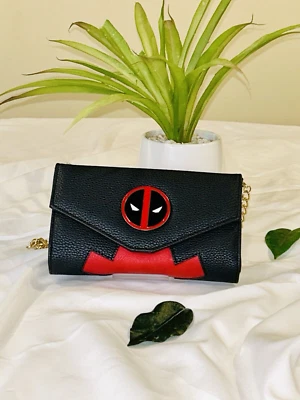 Deadpool Metal Badge Zip Around Hand Purse Clutch Wallet - Image 1 of 4