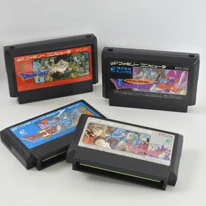FAMICOM Lot of 4 DRAGON QUEST 1 2 3 4 SET Nintendo FC Japan Cartridge fc - Picture 1 of 3