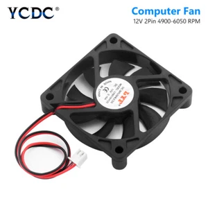 Computer Fan Brushless Exhaust Blower Cooler 60mm Heat Sink Black PC Case 2 Pins - Zdjęcie 1 z 8