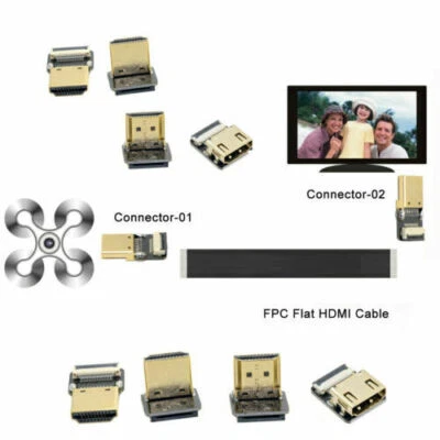 CY CYFPV Micro HDMI Video Mini Adapter 5cm-80cm FPC Ribbon Flat  Cord  1080P - Image 1 of 4