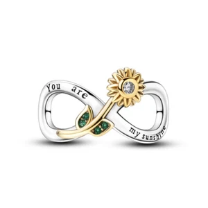 Pulsera MULA Original Girasol Forever Hágalo Usted Mismo Para Mujer Chapada en Plata 925 - Imagen 1 de 6