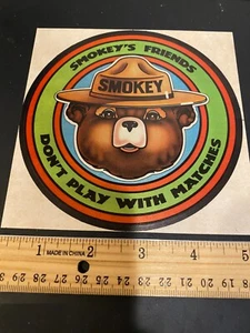 Vintage Smokey Bear Aufkleber - Bild 1 von 5