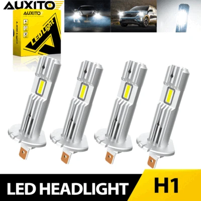 4x Kit de conversión de bombillas de faros LED H1 haz alto bajo 100W 6500K súper blanco Foto 1 de 4