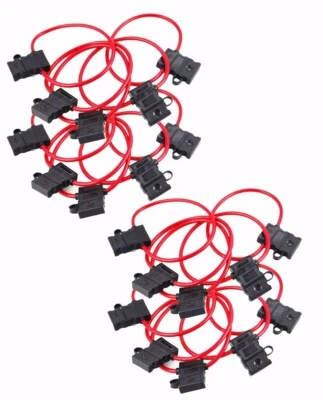 20 Pack 10 Gauge Copper 12 Volt ATC loop Fuse Holder Wire Cable Auto Nippon - Image 1 of 4