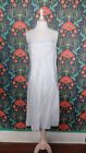 Vintage 90'S Y2k Hilfger Blue White Striped Silk Preppy Charlotte Slip Dress