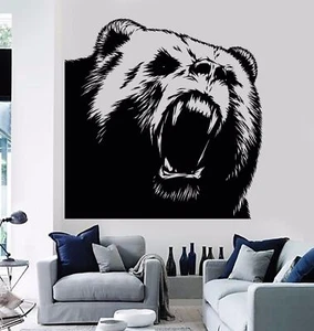 Vinyl Wandtattoo Grizzlybär Raubtier Tier Natur Aufkleber (882ig) - Bild 1 von 3