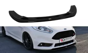Difusor delantero difusor diseño V2 Maxton brillo negro abdominales para Ford Fiesta Mk7 St - Imagen 1 de 6