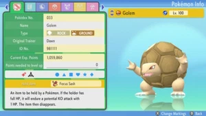 Shiny Golem 6IVs Pokemon BDSP - Picture 1 of 4