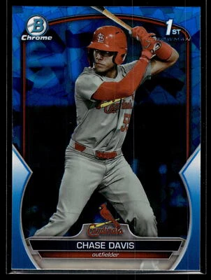 Chase Davis 2023 Bowman Draft Chrome 1st Sapphire Edition D Card #BDC-48 - Image 1 of 2