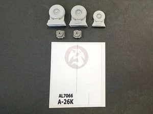 Plus Model 1/72 Wheels for Douglas A-26K (B-26K) Counter Invader (3 whls) AL7066 - Picture 1 of 1
