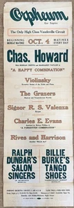 Los Angeles Orpheum Theater Vaudeville Poster from 1915 - Imagen 1 de 3