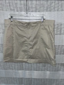 Lee Women's Mid Rise Stretch Skirt Tan Ultra Soft Waistband Size 18M - Picture 1 of 5