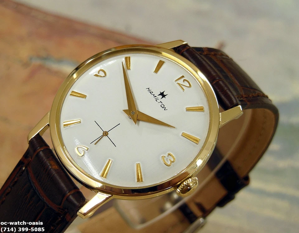 HAMILTON vintage años 60 cuerda manual, esfera impresionante, reparado con garantía Foto 1 de 4