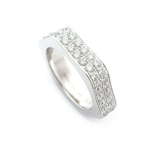 MONTBLANC 4810 Colección Anillo Diamante K18WG US#7 P0032580 Foto 1 de 3