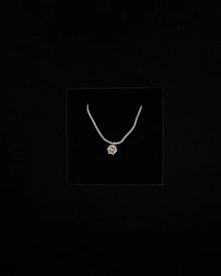 Collana Elegante da Donna in Argento 925 con Moissanite - Immagine 1 di 4