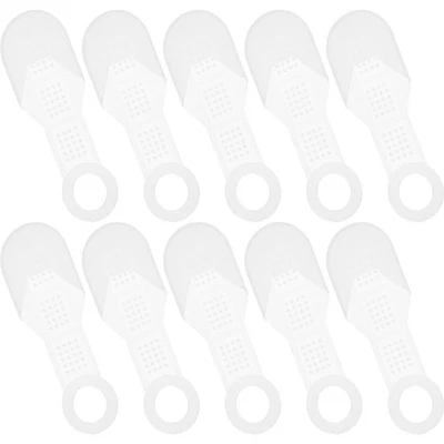  10 pezzi Manopole antiscivolo in silicone trasparente Strisce antiscivolo per - Immagine 1 di 4