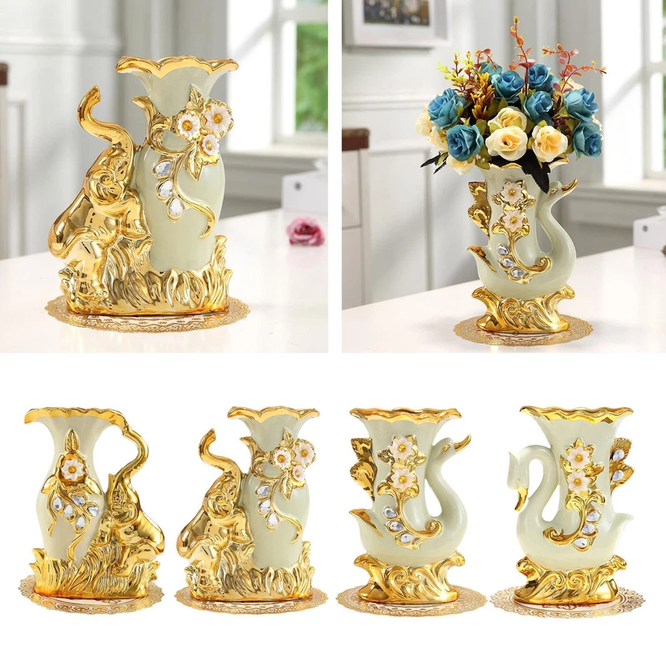 Vintage Luxus Blumenvase Moderne Kunst Wohnzimmer Blumenvasen Dekoration - Bild 1 von 1