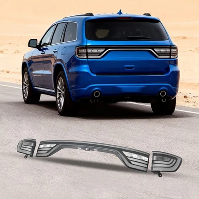For 2014-2022 Dodge Durango LED Tail Lights with Tailgate Tail Light 3PCS Smoked - Image 1 of 4