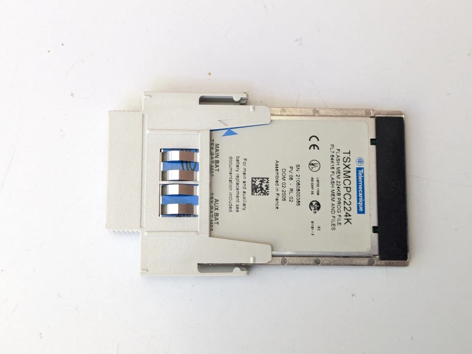Telemecanique Memory Card TSXMCPC224K Flash Mem 224KB Prog File PL7 64K16 - Photo 1/1