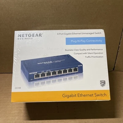 Netgear ProSafe GS108 Gigabit Desktop Switch 8 Port - Image 1 of 3