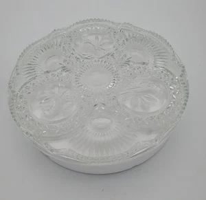 Vintage Hofbauer The Byrdes Collection Clear Cut Crystal Cake Plate Platter - Picture 1 of 4