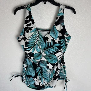 Croft & Barrow Womens Tankini Size 16 Swim Top Floral Padded Bra Wireless - Picture 1 of 7