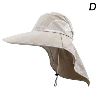 Sombrero para el sol de ala ancha de 1 pieza con solapa para el cuello 50+ gorra de safari al aire libre protección UPF - NUEVO Foto 1 de 4