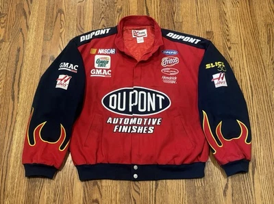 Chaqueta de bombardero de algodón DuPont Racing Chase Authentics Jeff Gordon NASCAR para hombre XL Foto 1 de 4
