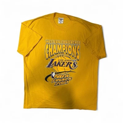 VTG 2001 Lakers Champions Y2K T-Shirt Size XL Western Conference Champs - Image 1 of 4