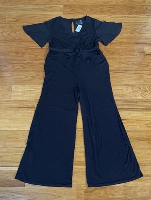 NUEVO CON ETIQUETAS $78.90 Mono Torrid Negro Premium Ponte Manga Corta Agujero de Llave Talla 2 Foto 1 de 4