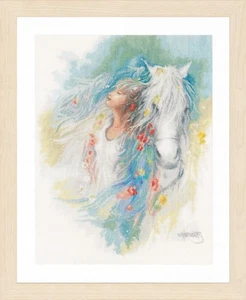 Lanarte Kit Punto de Cruz Contado Pensamientos Lino - Imagen 1 de 1