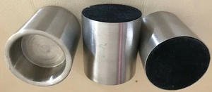 3 pezzi portacandele (anche per uova) - in argento con feltro alto 6 cm - Foto 1 di 4