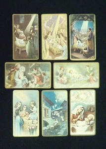 Vintage 8 Devotional Cards Depicting Nativity of Jesus © N.G. Basevi Printed USA - Picture 1 of 7