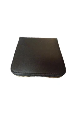 Cartera de cuero Madewell Essential con cremallera alrededor negra cremallera dorada herrajes nueva Foto 1 de 4