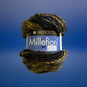 Berroco MILLEFIORI Yarn SUNFLOWER #7895, Blue Black Yellow, 3.5 oz. - Picture 1 of 7