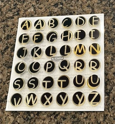 Close To My Heart D1015 TAPAS BURBUJAS 36 Piezas Letras 3/4" Vocales Dobles Foto 1 de 2