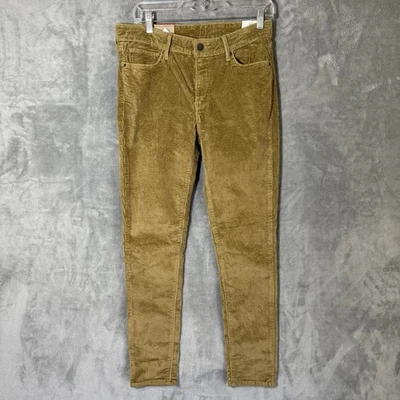 Pantalones ajustados de pana 29x30 (*29x28) mostaza tiro medio ajustados nuevos con etiquetas Levi’s 711 para mujer Foto 1 de 4