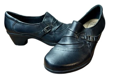 Earth Origins Roxanne Women’s Size 8M Black Leather Slip On Shoes - Image 1 of 4
