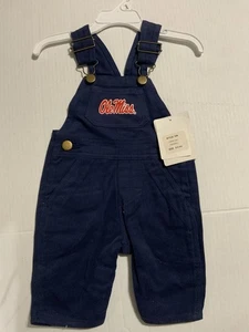 Ole Miss Overalls Toddler 0-3 Month Blue Embroidered Collegiate NCAA Bib - Picture 1 of 4
