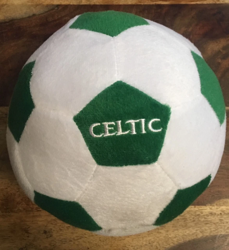 CELTIC F.C SMALL SOFT BALLS x2 OFFICIAL MERCHANDISE GREEN WHITE PLUSH