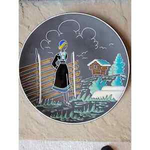 Vintage 1950s AWF Arnold Wiig Fabrikker Collectors Plate from Norway signed