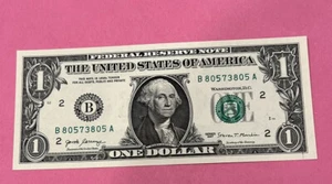 2017 United States USA US UNC Note $1 Dollar "B" New York #805 & 805 Bookend - Bild 1 von 4