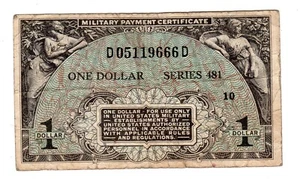 VEREINIGTE STAATEN VON AMERIKA USA Banknote 1 DOLLAR ND 1951 MILITARY PAYMENT... - Bild 1 von 2