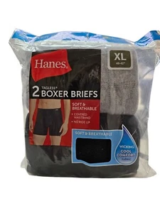 Hanes Tagless XL Boxershorts 2er Pack 40-42" weich & atmungsaktiv feuchtigkeitsableitend Cool Comfo - Bild 1 von 3