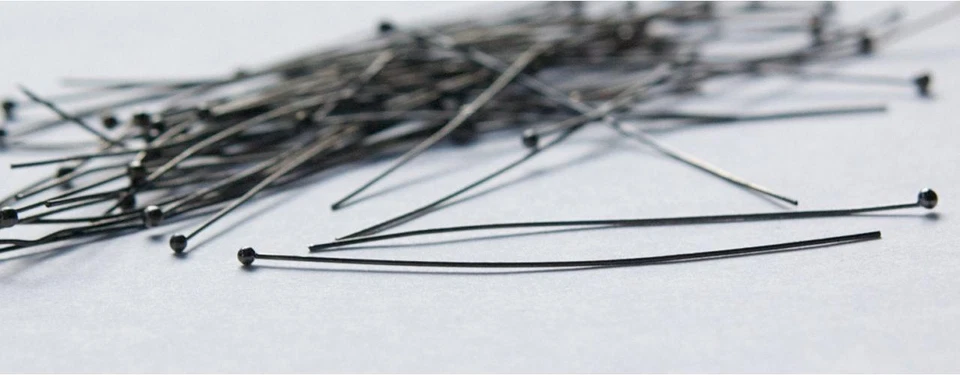 Pasadores de cabeza de bola de latón chapado en metal armado calibre 22 2 pulgadas (50) fnd100A Foto 1 de 1