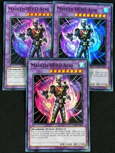 YUGIOH MASKED HERO ACID TOCH-EN045 1ST SUPER X3 (NM) - Picture 1 of 1