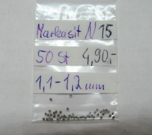 echt Markasit Steine Größe 1,1-1,2mm z.B. für Reparaturen 50 Stück Basteln Nr:4 - Bild 1 von 1