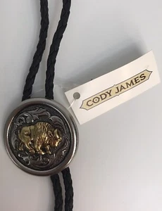Cody James Western Cowboy Rodeo Ranch Buffalo Bolo Tie